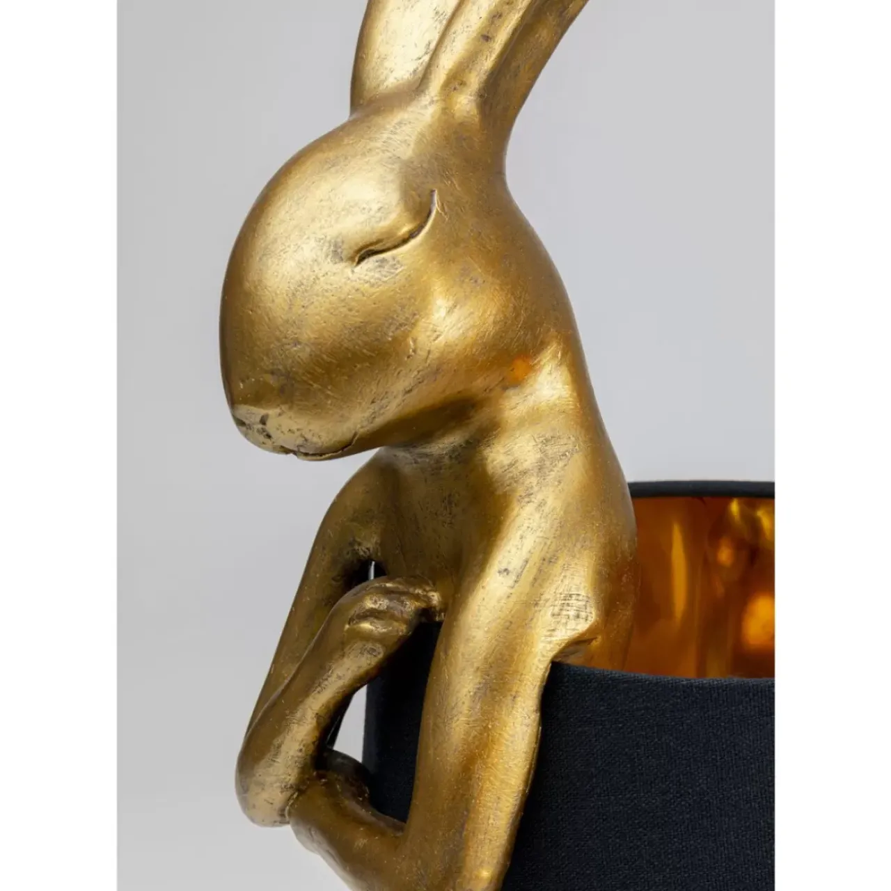 Tischleuchten|KARE Design Tischleuchte Animal Rabbit Gold/Schwarz 68Cm