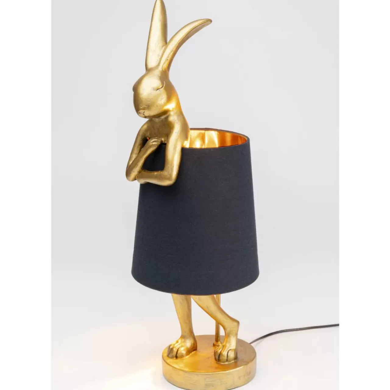 Tischleuchten|KARE Design Tischleuchte Animal Rabbit Gold/Schwarz 68Cm