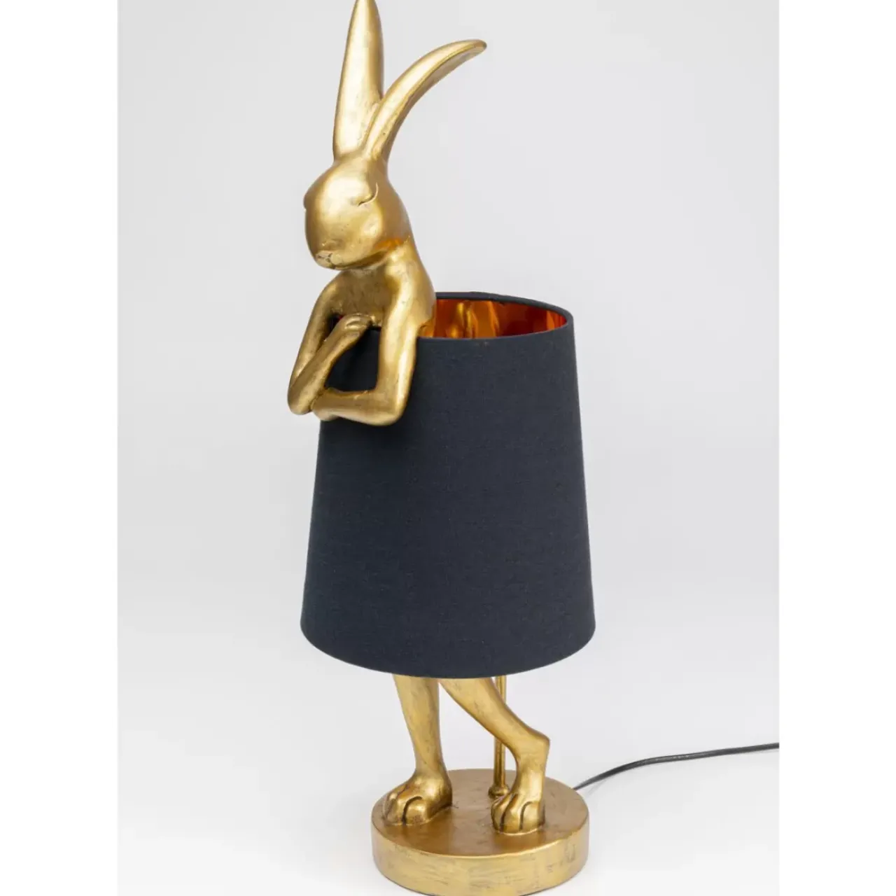 Tischleuchten|KARE Design Tischleuchte Animal Rabbit Gold/Schwarz 68Cm