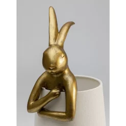 Tischleuchten|KARE Design Tischleuchte Animal Rabbit Gold/Weis 50Cm