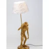 Tischleuchten|KARE Design Tischleuchte Animal Standing Monkey Gold 51Cm
