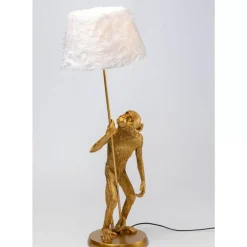 Tischleuchten|KARE Design Tischleuchte Animal Standing Monkey Gold 51Cm