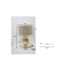 Tischleuchten|KARE Design Tischleuchte Barock Gold Beige 49Cm