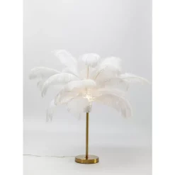 Tischleuchten|KARE Design Tischleuchte Feather Palm Weis 60Cm