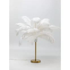 Tischleuchten|KARE Design Tischleuchte Feather Palm Weis 60Cm