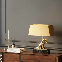 Tischleuchten|KARE Design Tischleuchte Geometric Leopard Braun 36Cm
