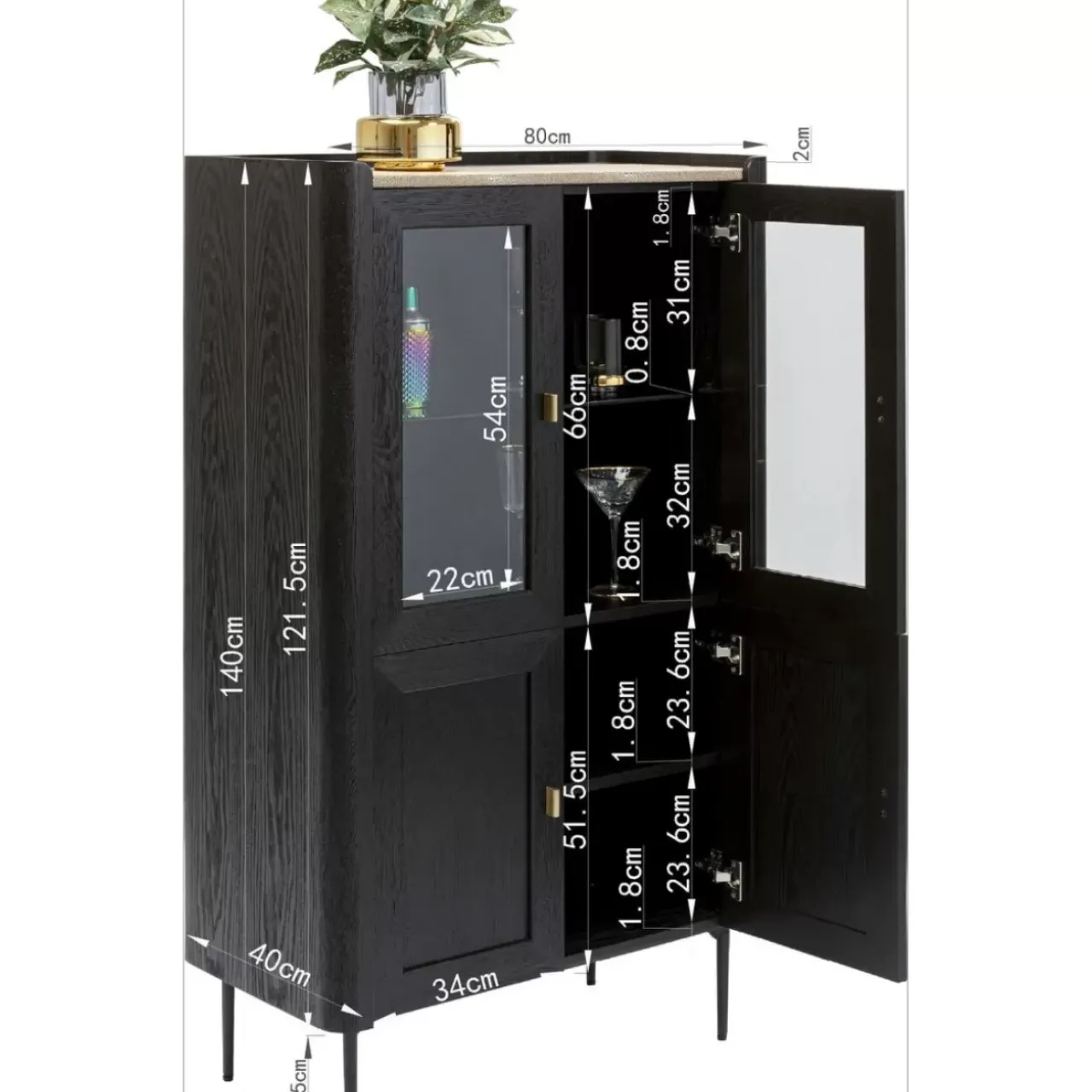 Regale|KARE Design Vitrine Milano 140X80
