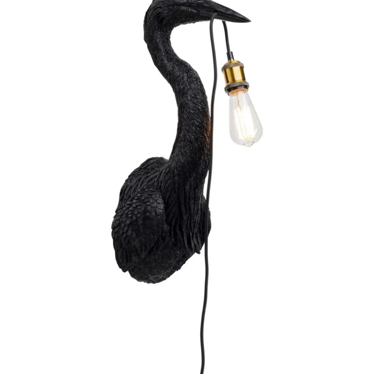 Wandleuchten|KARE Design Wandleuchte Animal Heron Schwarz 26X62Cm