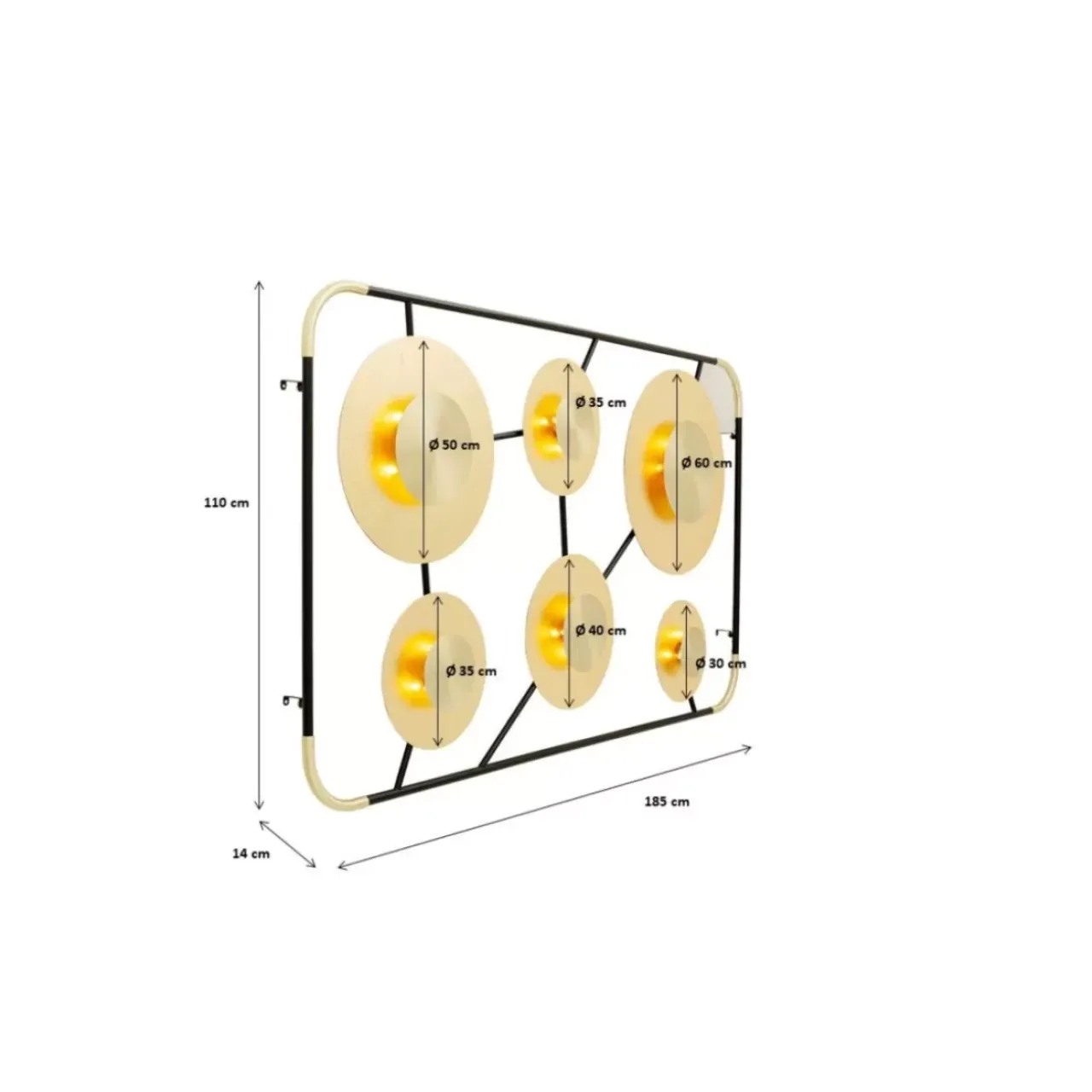 Wandleuchten|KARE Design Wandleuchte Disc 6Er