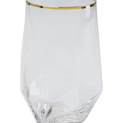 Geschirr & Tischaccessoires|KARE Design Wasserglas Diamond Gold Rim