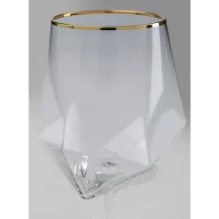 Geschirr & Tischaccessoires|KARE Design Weinglas Diamond Gold Rim