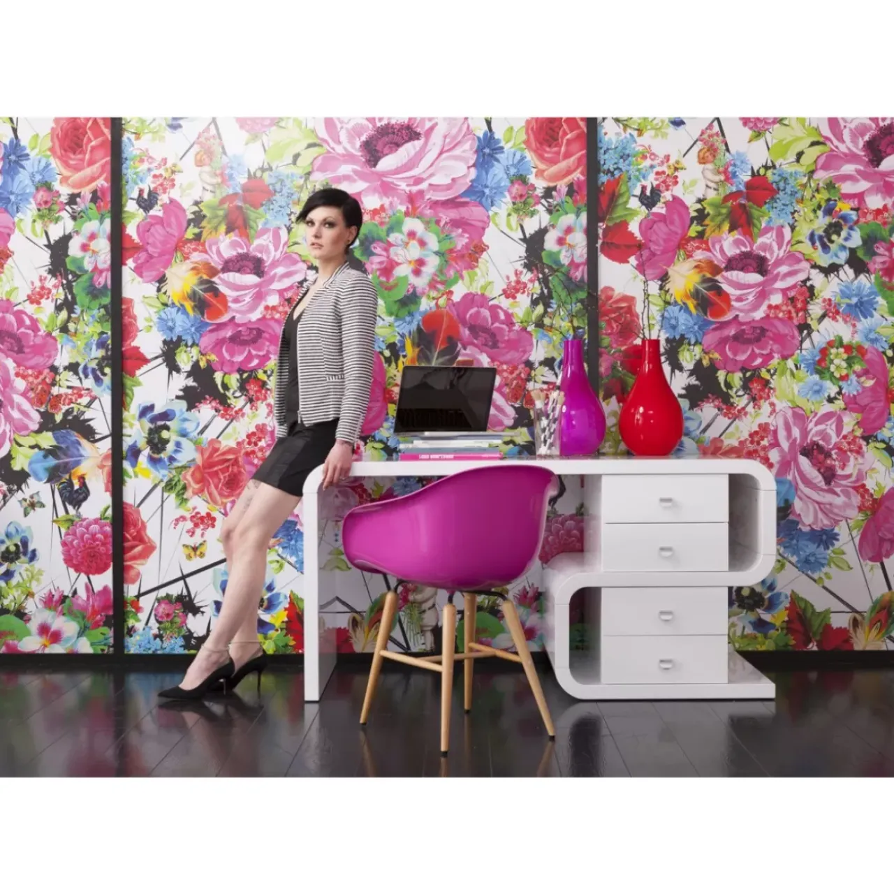 Tische|KARE Design White Club Schreibtisch Snake 150X70Cm